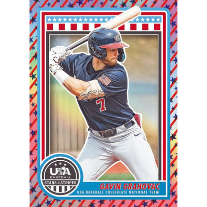 2025 Panini Stars and Stripes USA Baseball Cards -  Gavin Grahovac