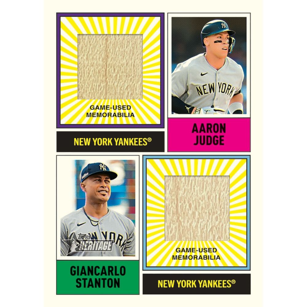 2025 Topps Heritage Baseball Cards - Aaron Judge_Giancarlo Stanton