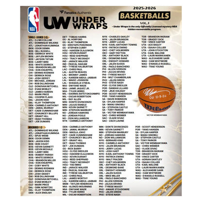 2026 Fanatics Under Wraps Autographed Basketball Volume 1 Box - Trading Card Market