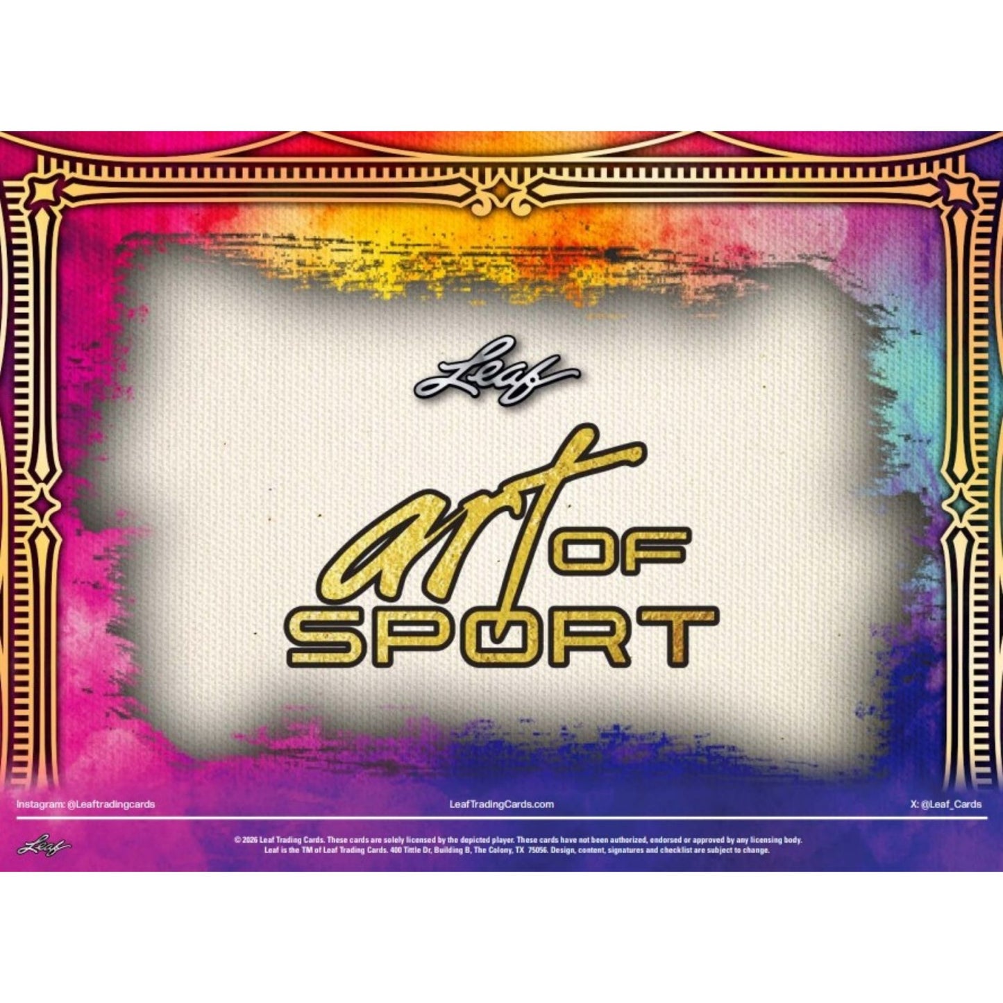 2026 Leaf Art of Sport Hobby Box (Presell) - Trading Card Market