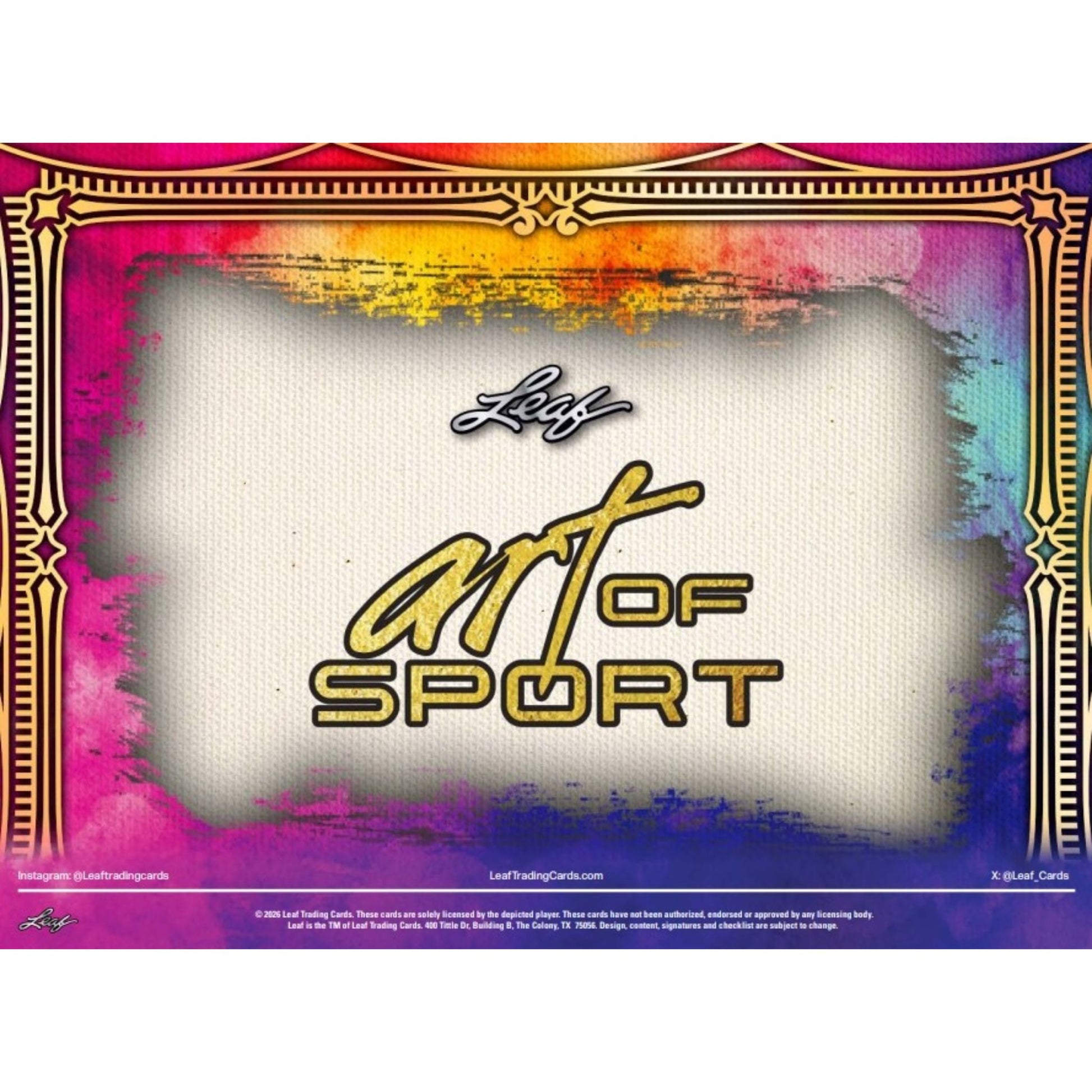 2026 Leaf Art of Sport Hobby Box (Presell) - Trading Card Market