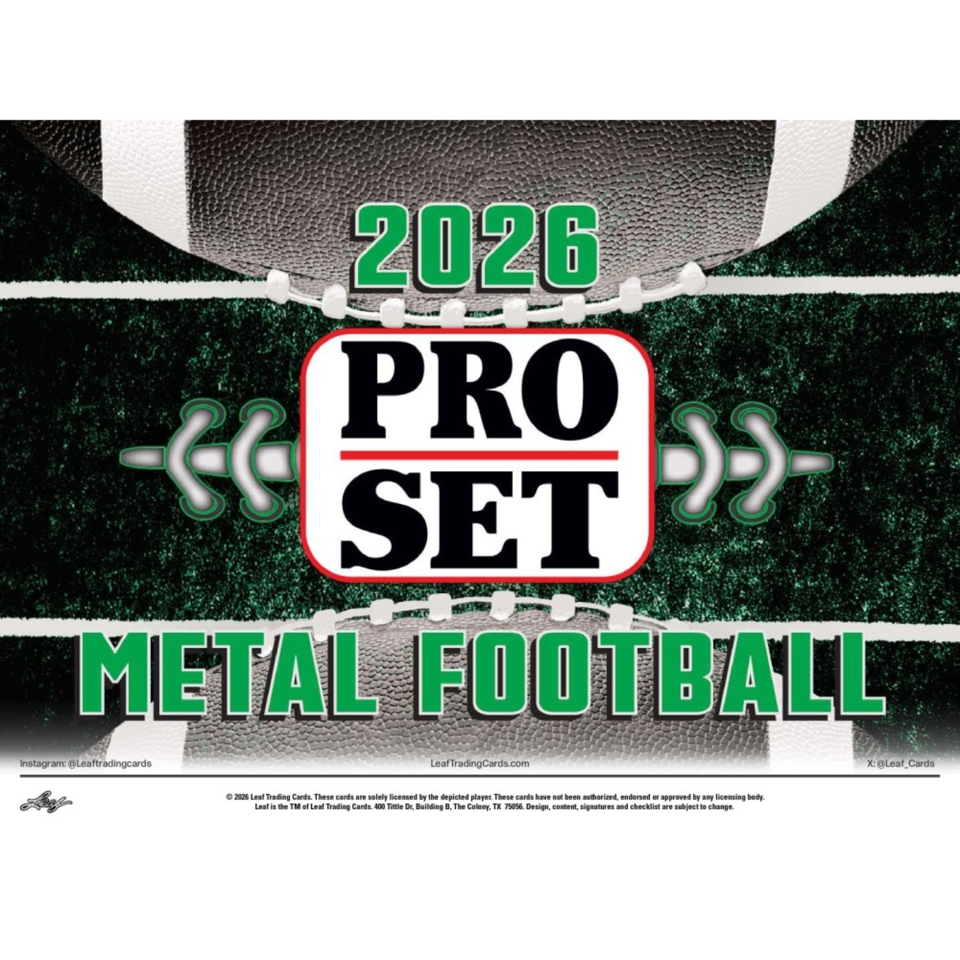 2026 Leaf Pro Set Metal Football Jumbo Box