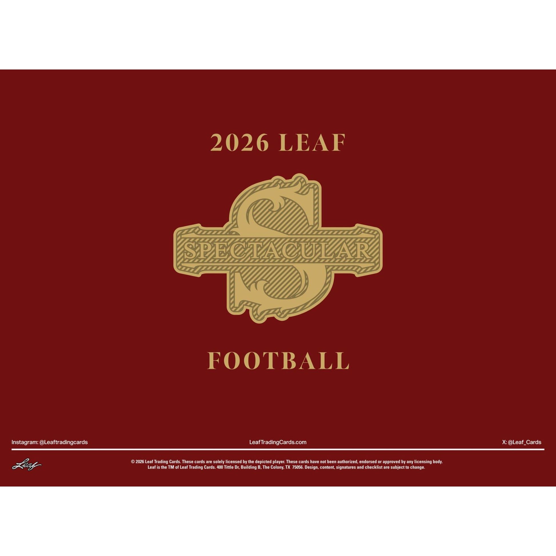 2026 Leaf Spectacular Football Hobby Box - Trading Card Market