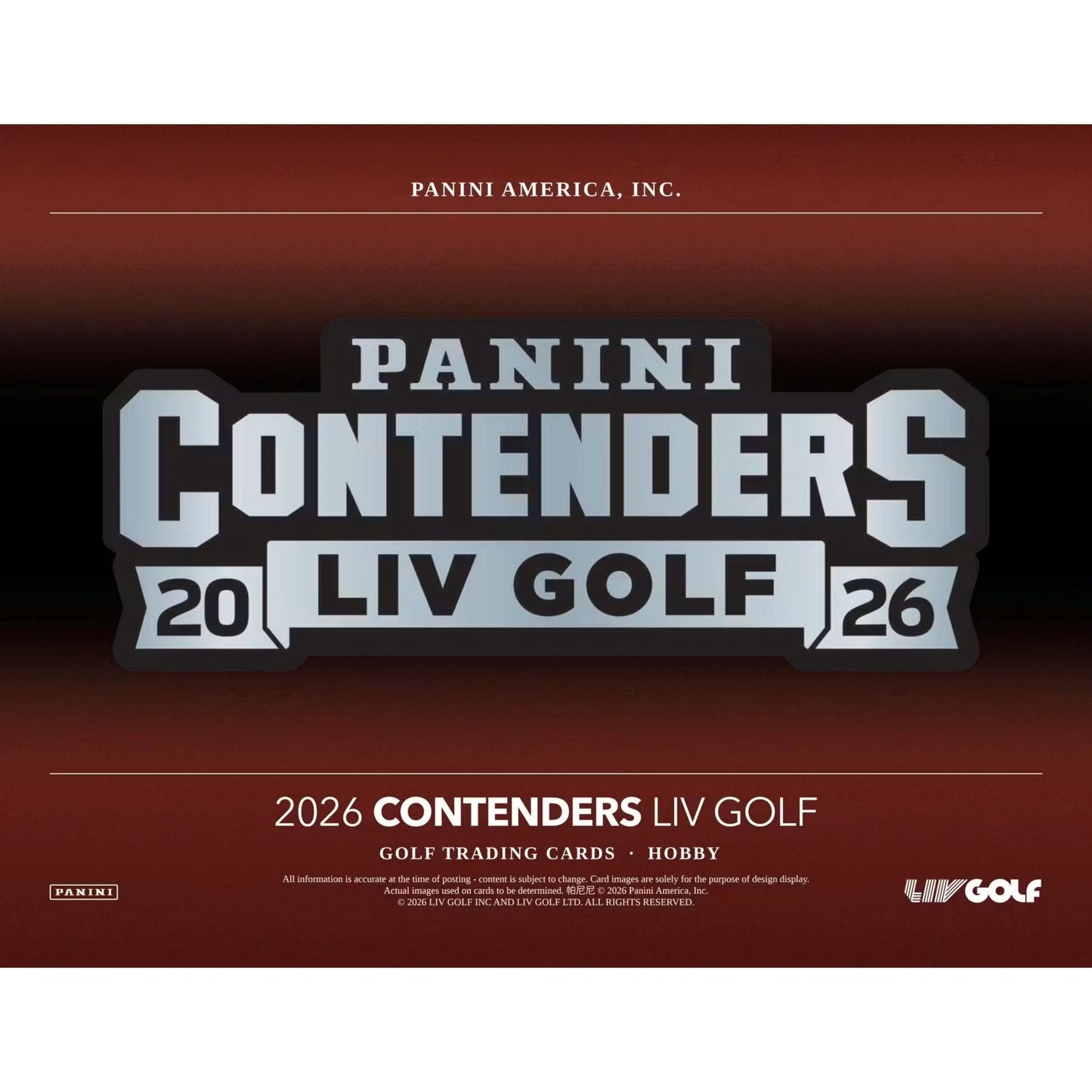 2026 Panini Contenders LIV Golf Hobby Box