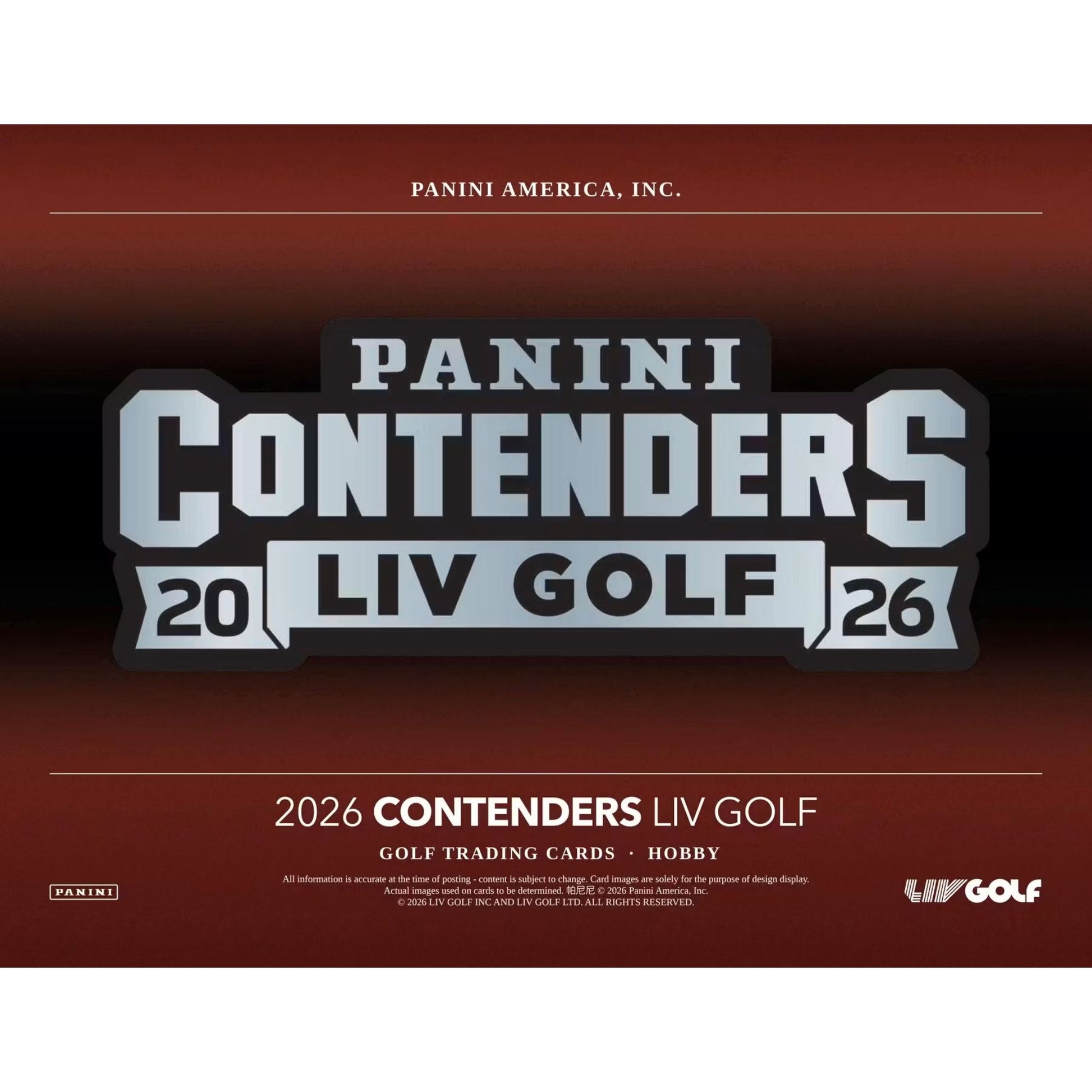 2026 Panini Contenders LIV Golf Hobby Box
