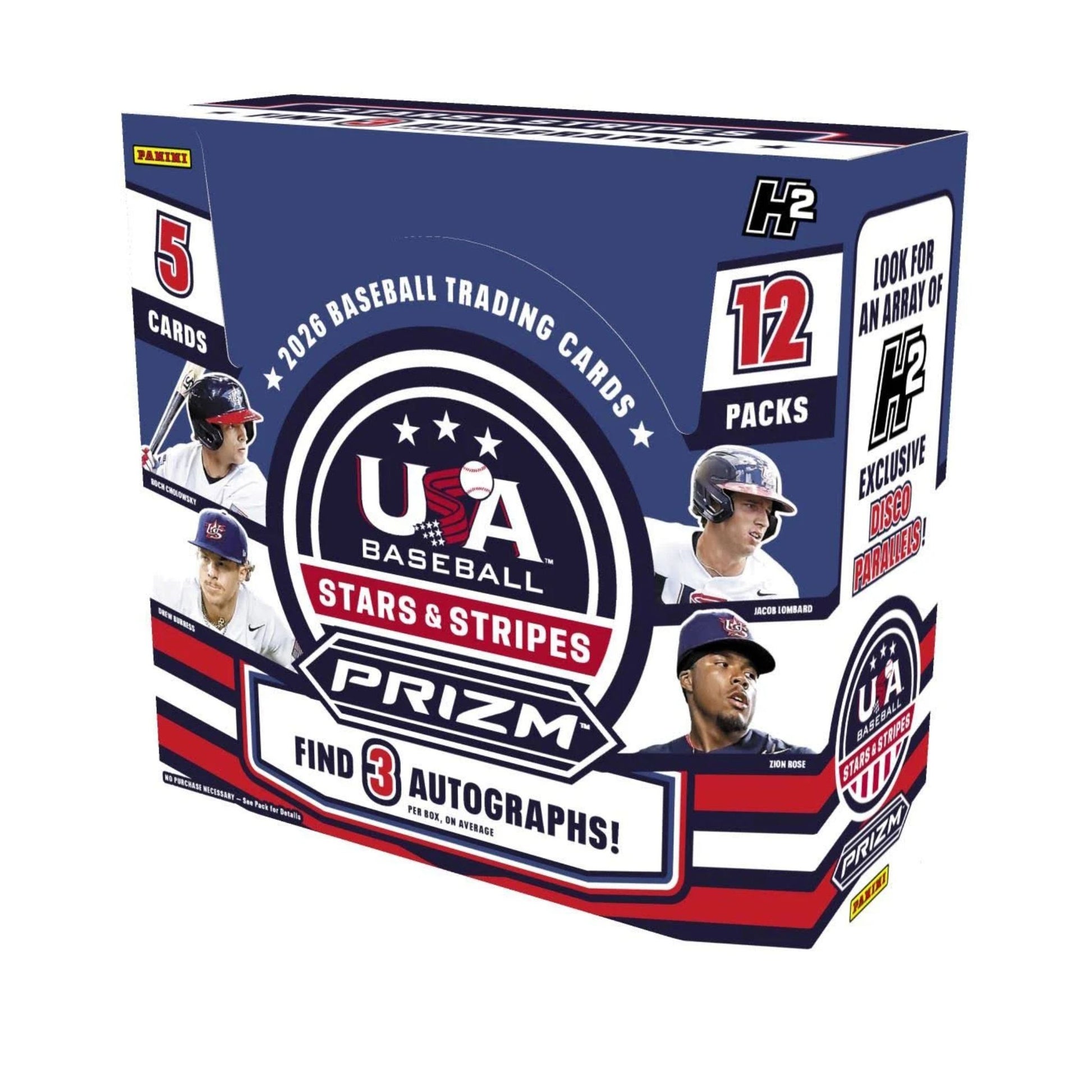 2026 Panini USA Stars & Stripes Prizm Baseball H2 Box - Trading Card Market