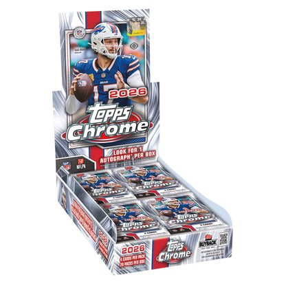 2026 Topps Chrome Football Hobby Box (Presell)