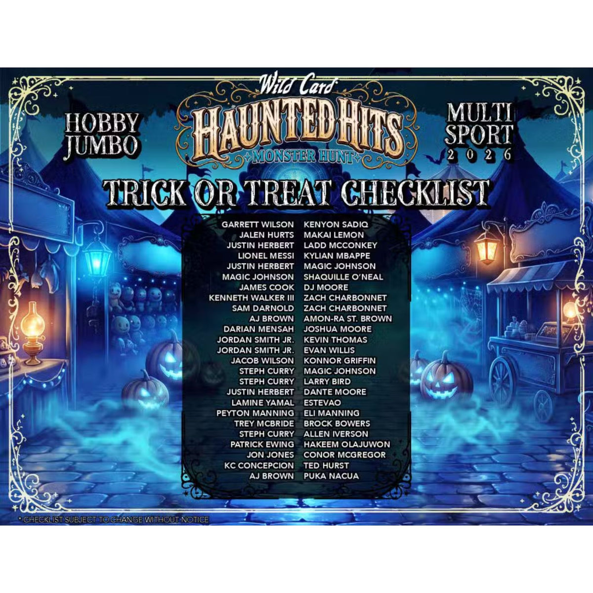 2026 Wild Card Haunted Hits Multi Sport Jumbo Box - Trading Card Market