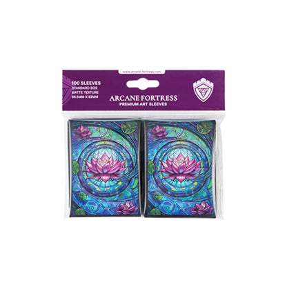 Arcane Fortress Standard Matte Art Stained Glass Blossom Grace Card Sleeves - Trading Card Market