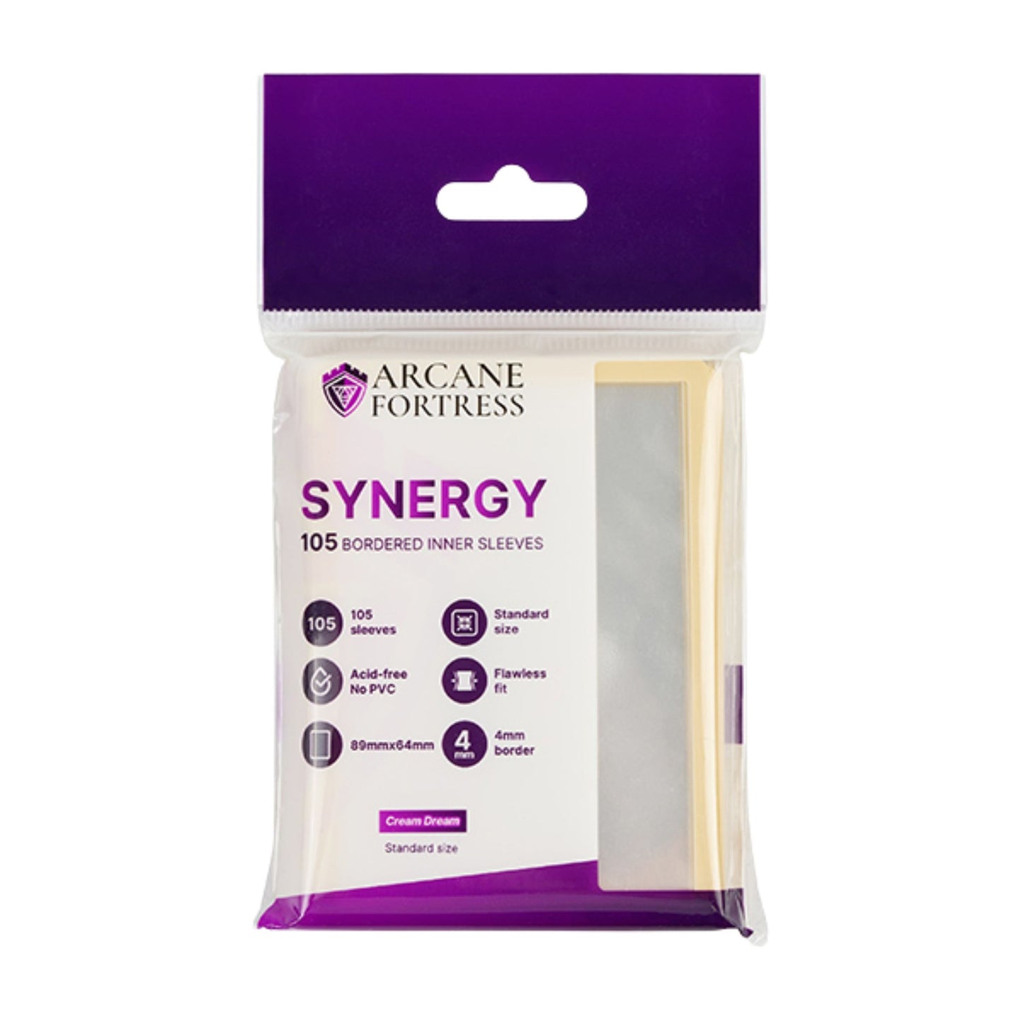 Arcane Fortress Standard Synergy Inner Sleeves Cream Dream - Trading Card Market