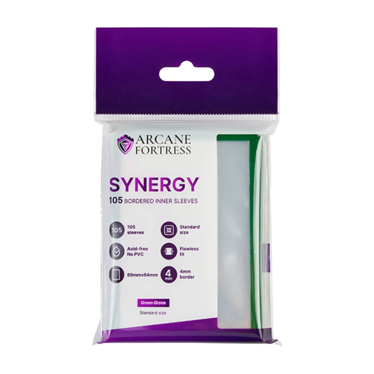 Arcane Fortress Standard Synergy Inner Sleeves Green Grove - Trading Card Market