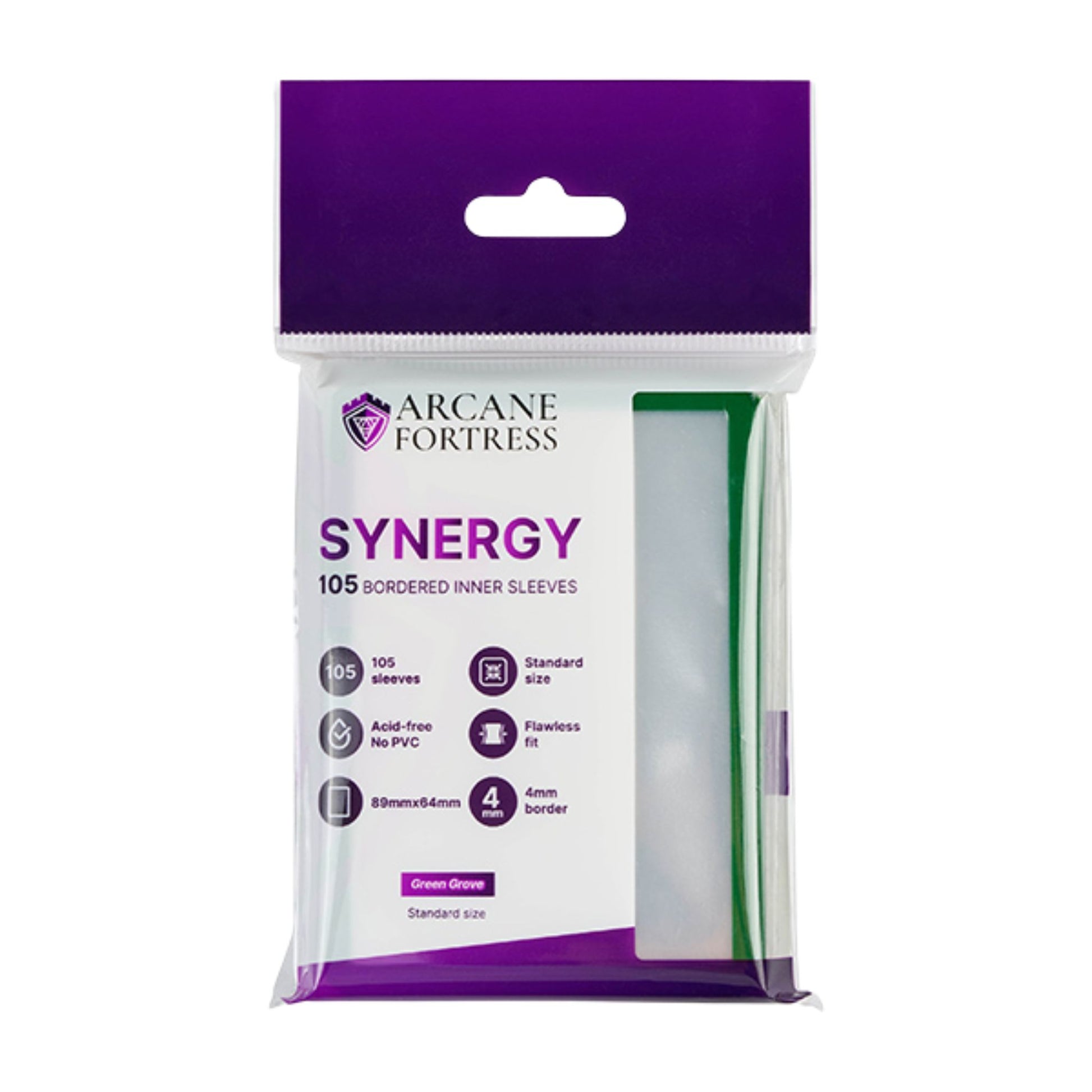 Arcane Fortress Standard Synergy Inner Sleeves Green Grove - Trading Card Market