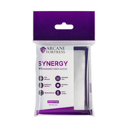 Arcane Fortress Standard Synergy Inner Sleeves Phantom Purple - Trading Card Market
