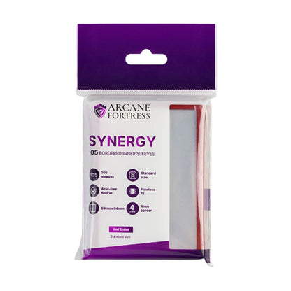 Arcane Fortress Standard Synergy Inner Sleeves Red Ember - Trading Card Market
