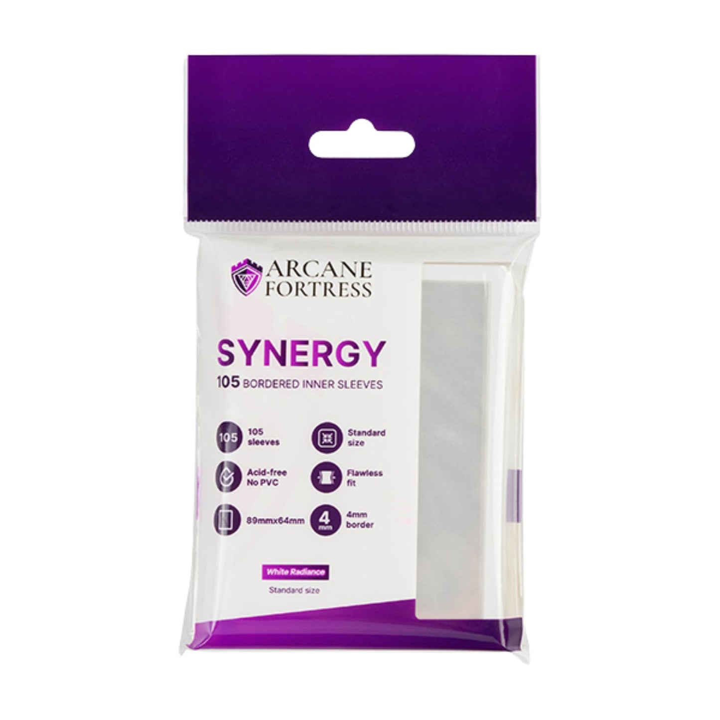 Arcane Fortress Standard Synergy Inner Sleeves White Radiance - Trading Card Market