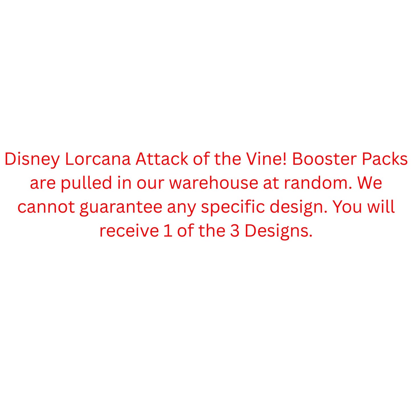 Disney Lorcana Attack of the Vine! Booster Pack