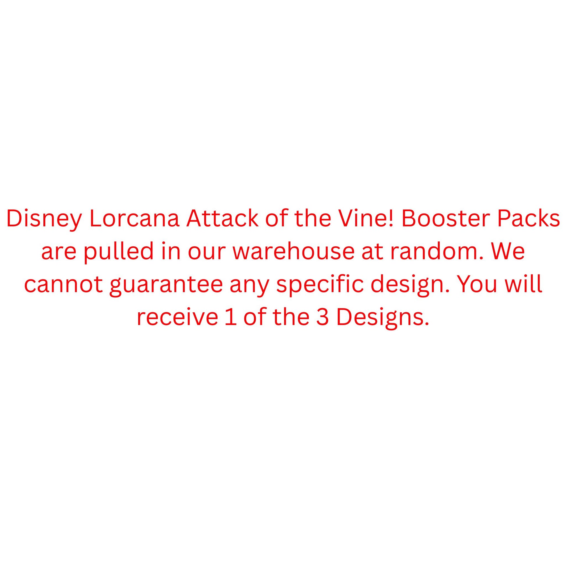 Disney Lorcana Attack of the Vine! Booster Pack