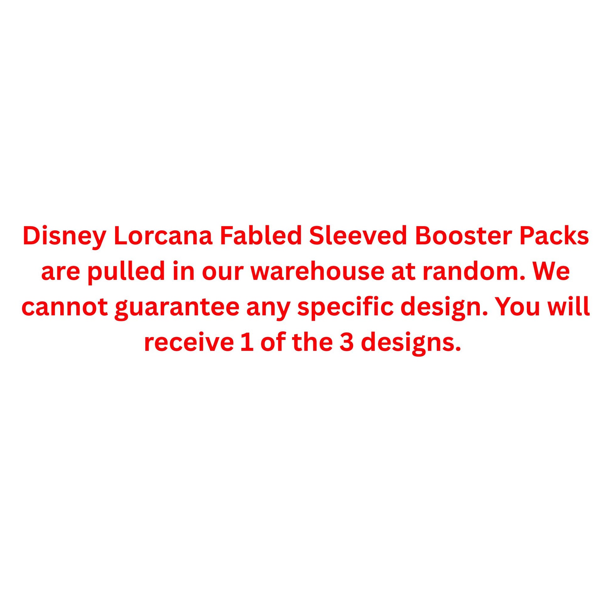 Disney Lorcana Fabled Sleeved Booster Pack - Trading Card Market