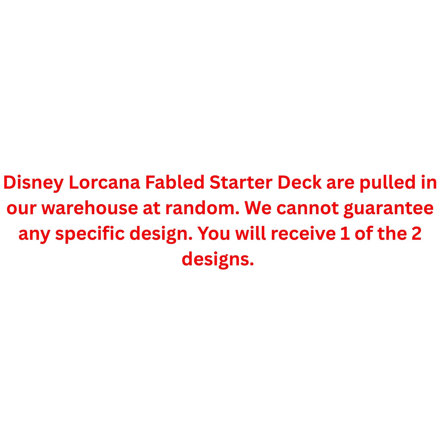 Disney Lorcana Fabled Starter Deck - Trading Card Market