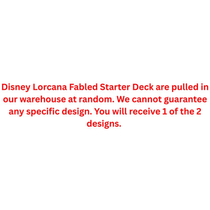 Disney Lorcana Fabled Starter Deck - Trading Card Market