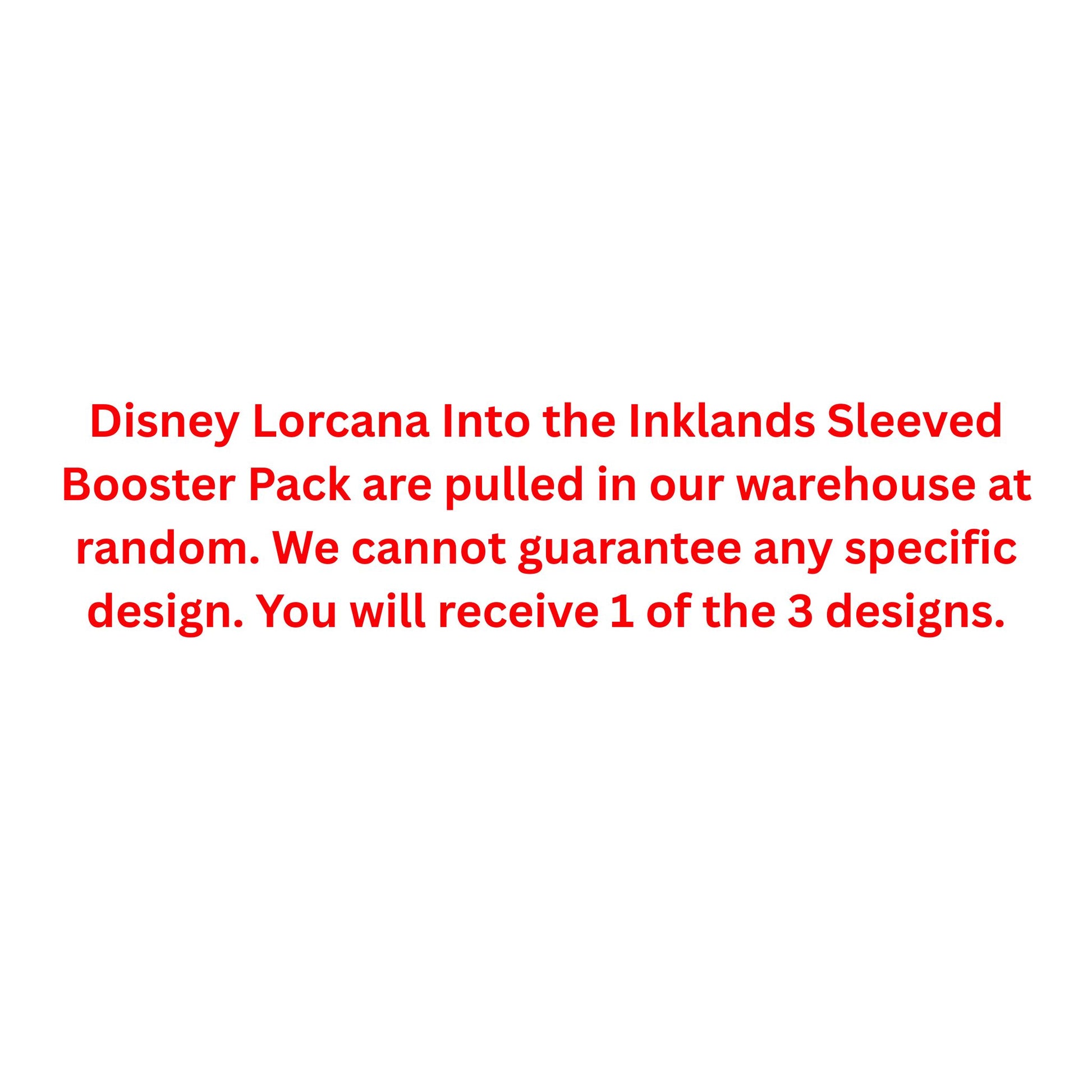 Disney Lorcana Into the Inklands Sleeved Booster Pack - Trading Card Market