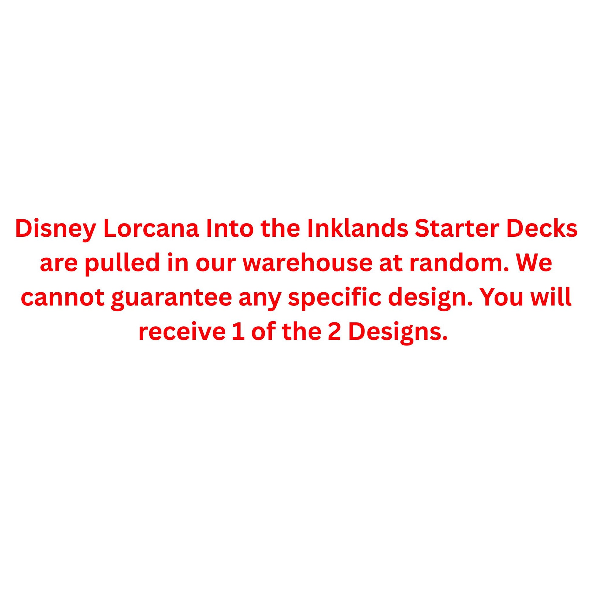 Disney Lorcana Into the Inklands Starter Deck - Trading Card Market