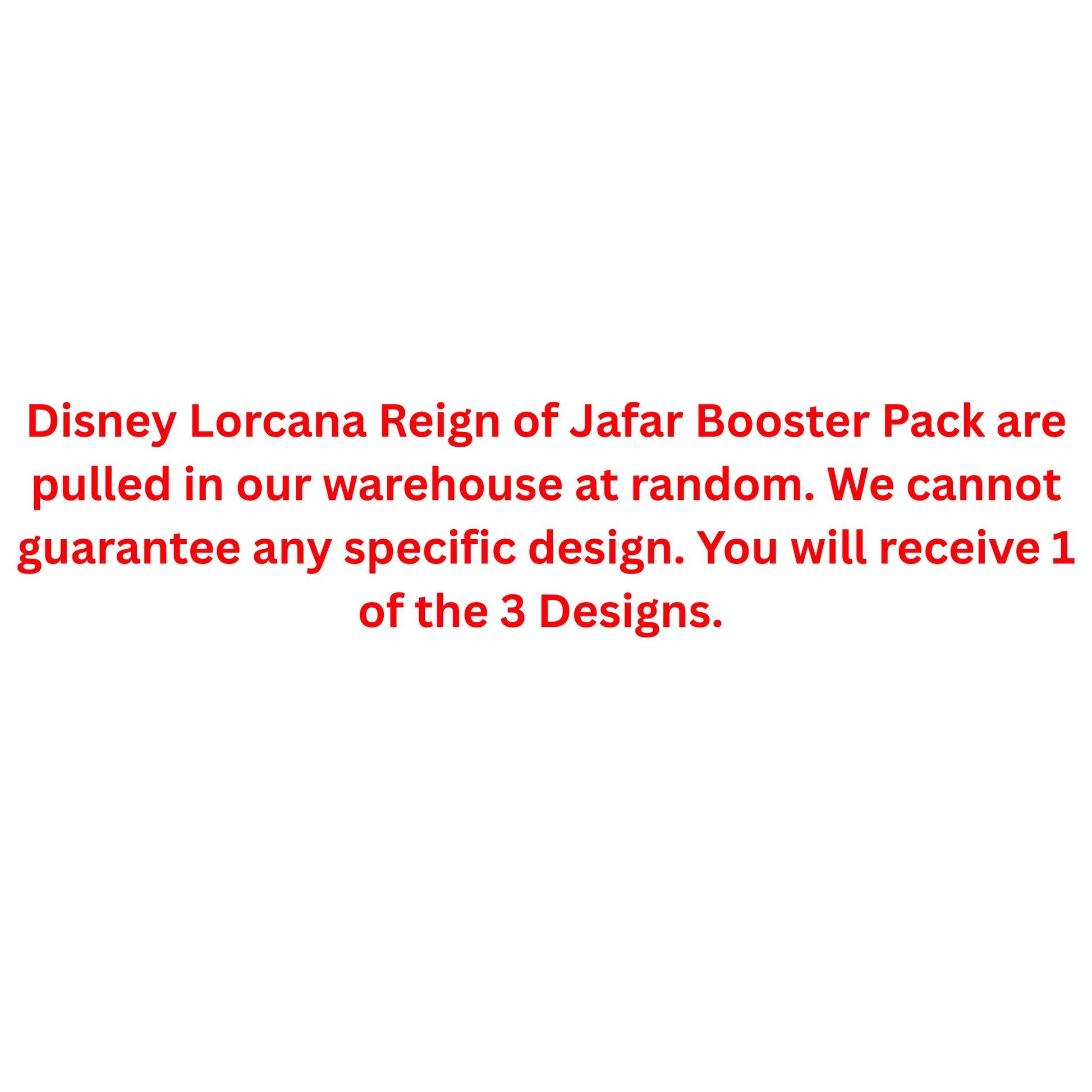 Disney Lorcana Reign of Jafar Booster Pack - Trading Card Market