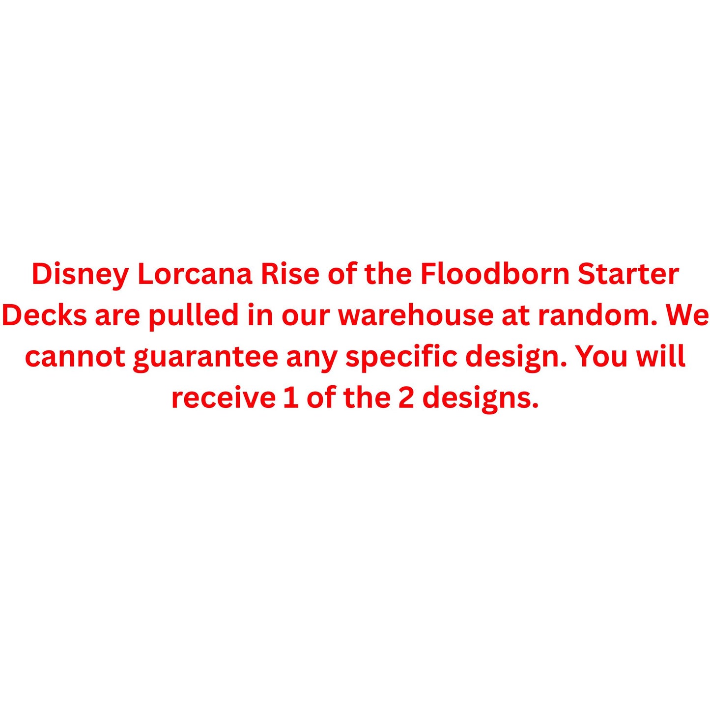 Disney Lorcana Rise of the Floodborn Starter Deck - Trading Card Market