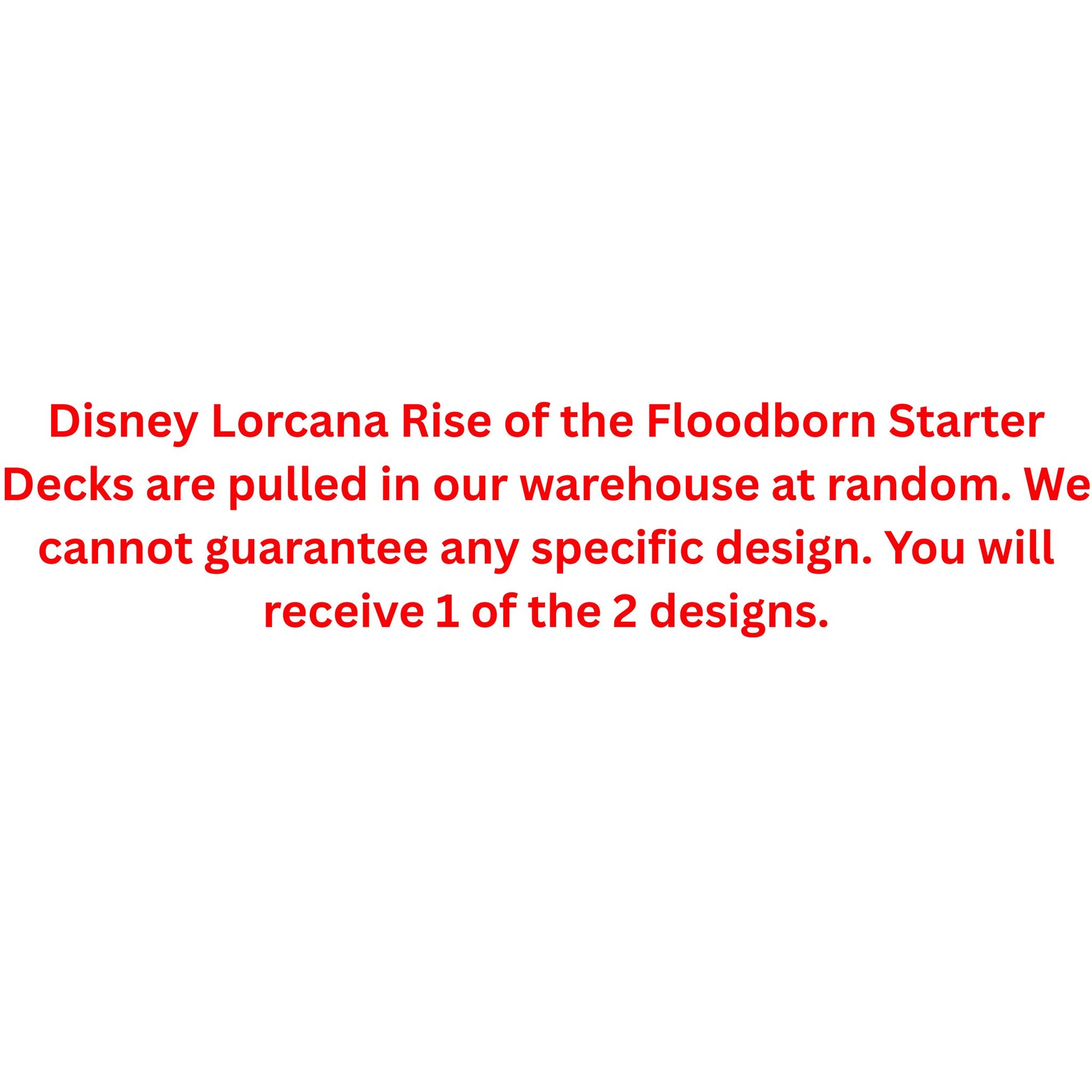 Disney Lorcana Rise of the Floodborn Starter Deck - Trading Card Market