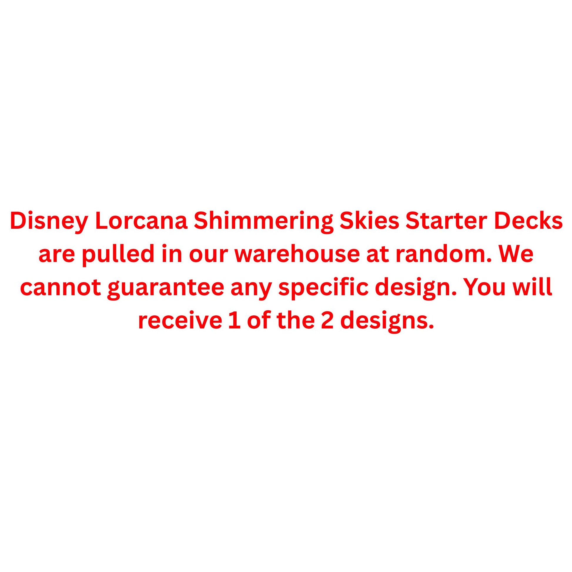 Disney Lorcana Shimmering Skies Starter Deck - Trading Card Market