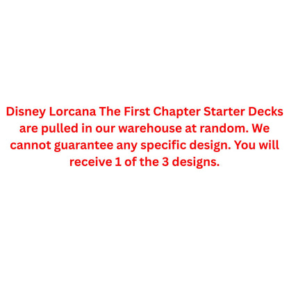 Disney Lorcana The First Chapter Starter Deck - Trading Card Market
