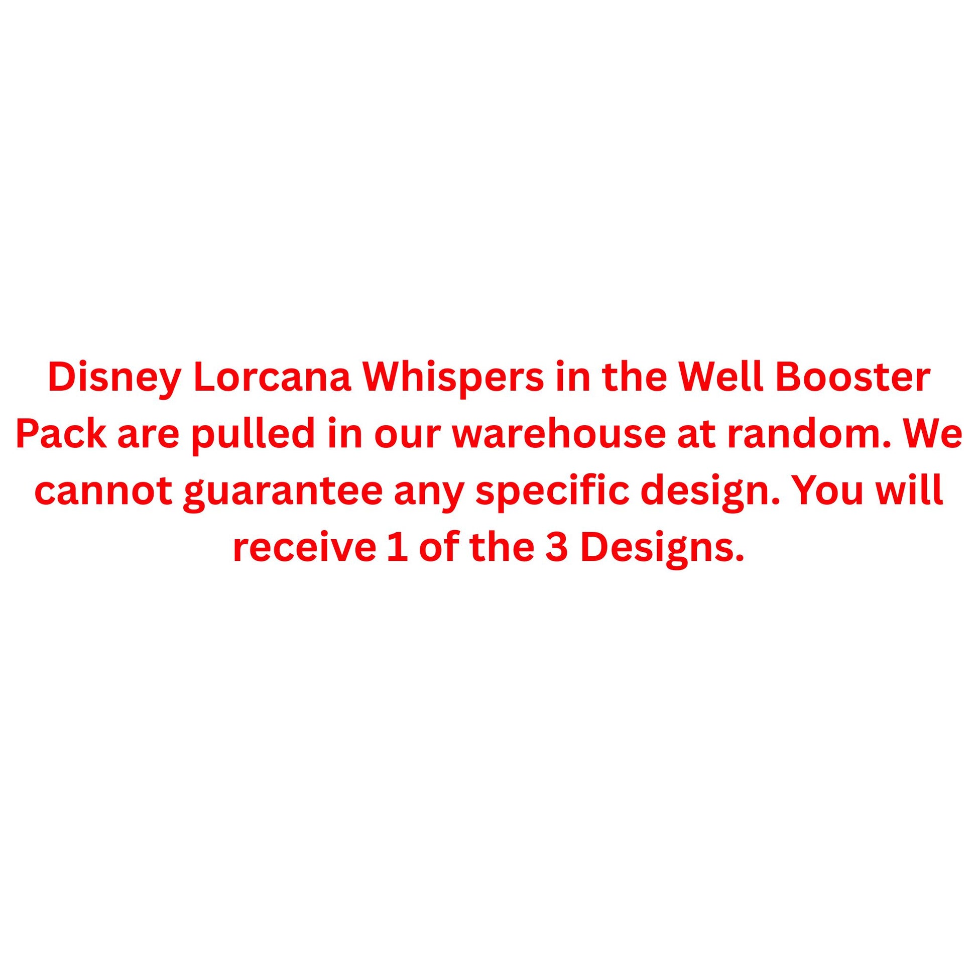 Disney Lorcana Whispers in the Well Booster Pack - Trading Card Market