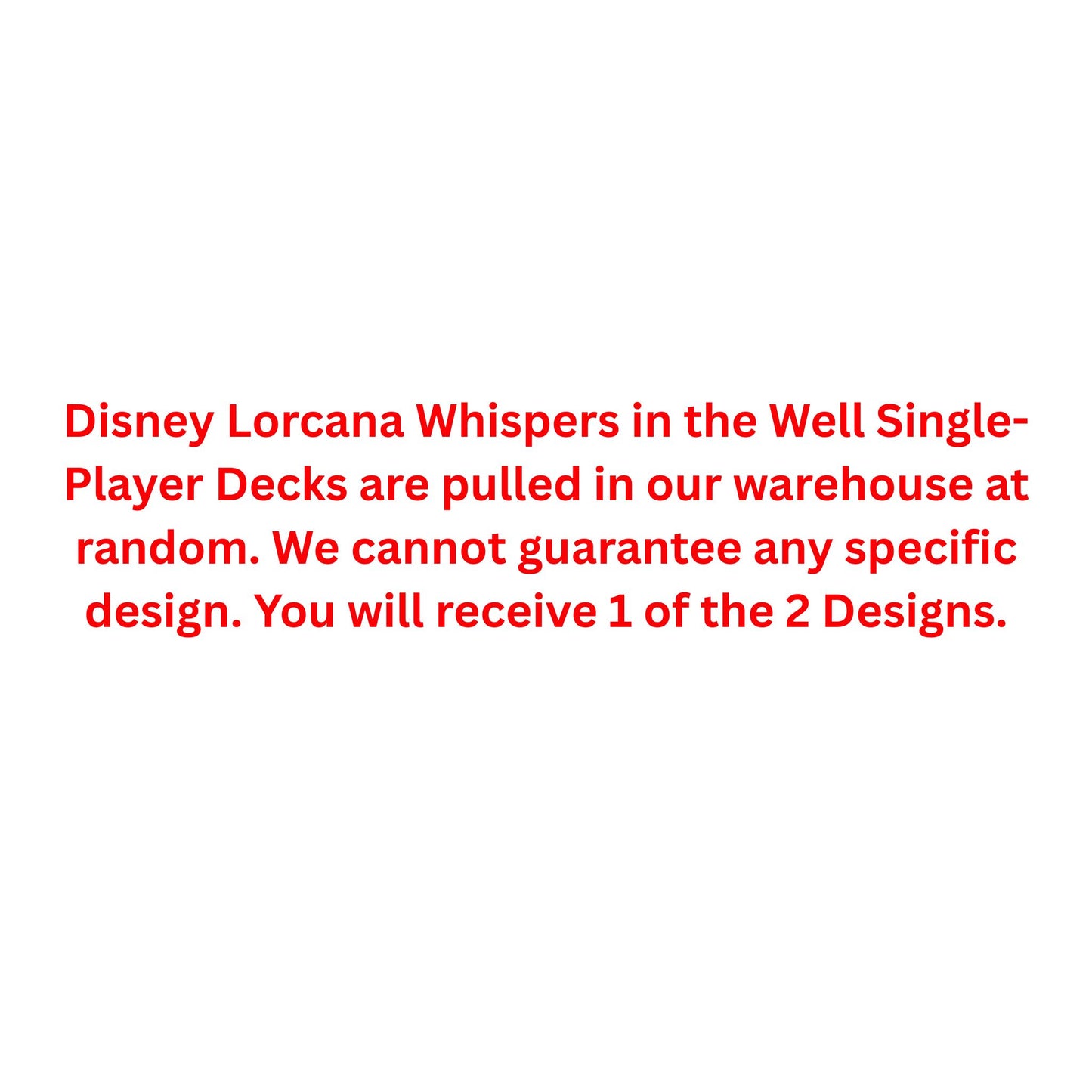 Disney Lorcana Whispers in the Well Single-Player Deck - Trading Card Market