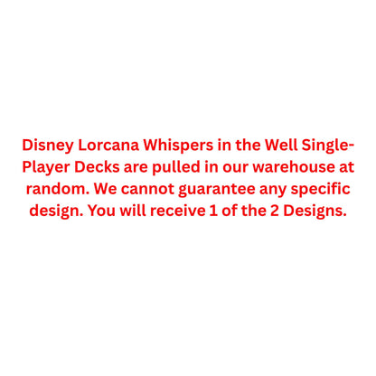 Disney Lorcana Whispers in the Well Single-Player Deck - Trading Card Market