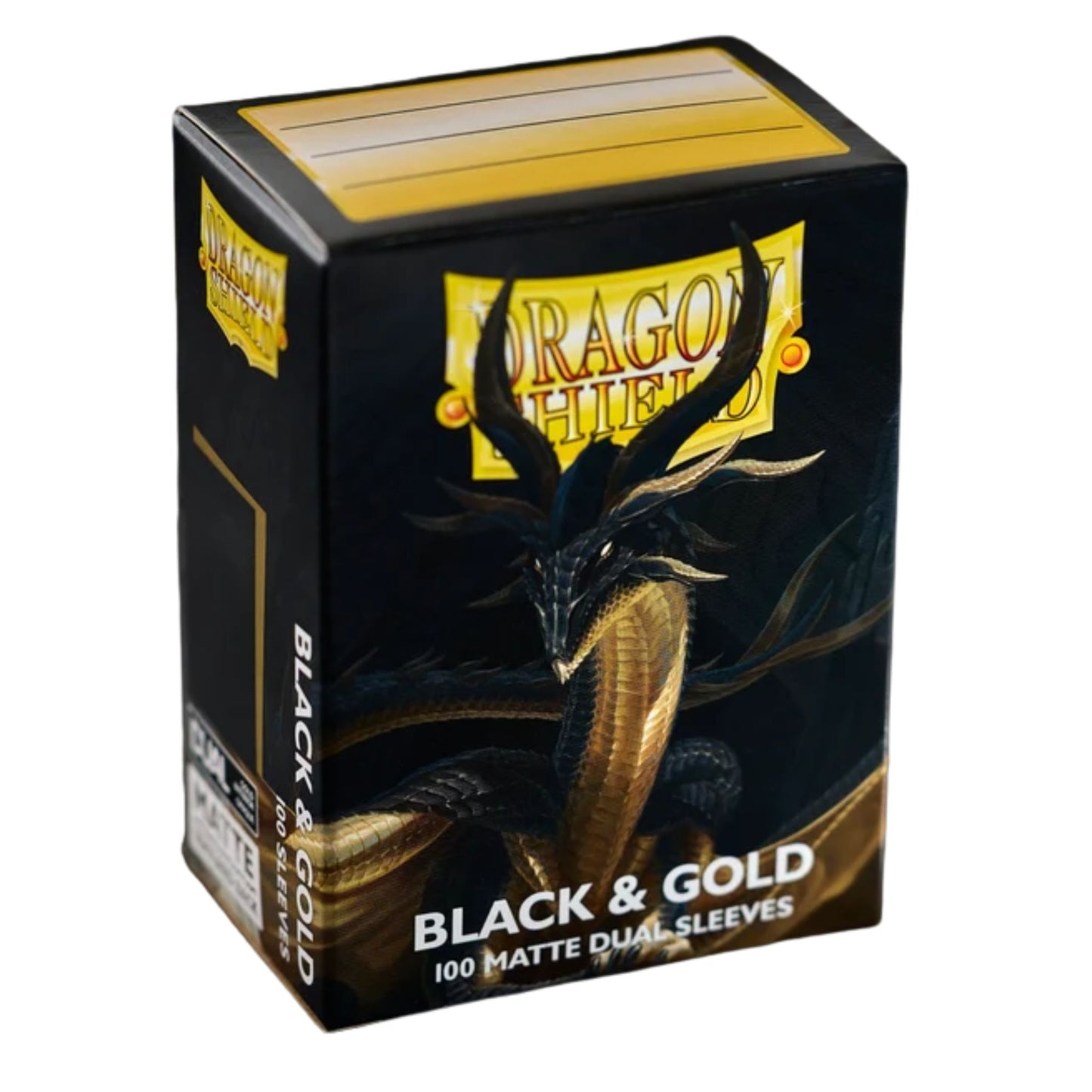 Dragon Shield Standard Dual Matte Black & Gold Deck Protector Card Sleeves
