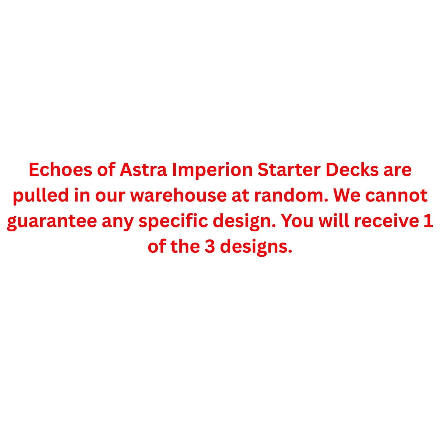 Echoes of Astra Imperion Starter Deck (Presell) - Trading Card Market
