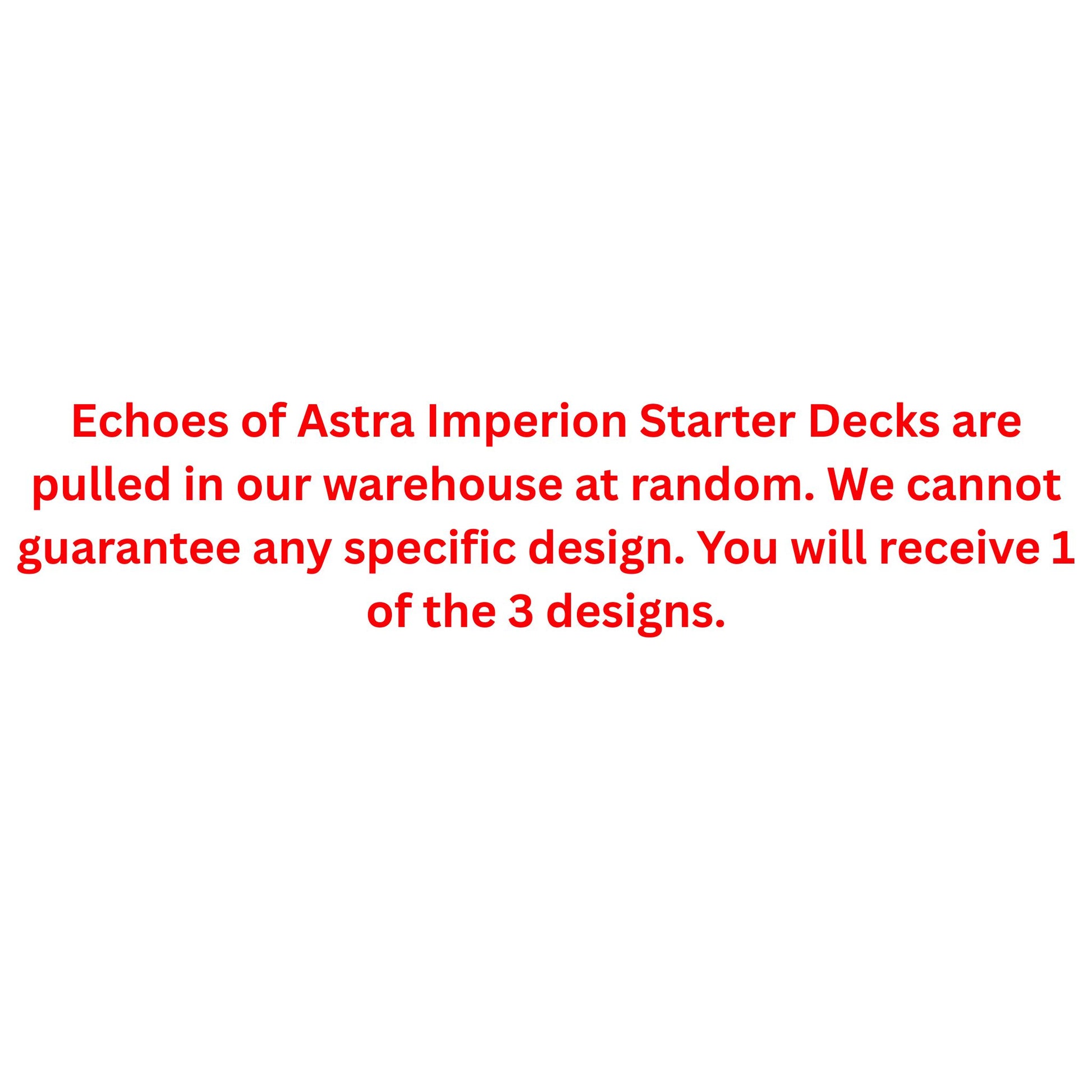 Echoes of Astra Imperion Starter Deck (Presell) - Trading Card Market
