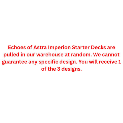 Echoes of Astra Imperion Starter Deck (Presell) - Trading Card Market