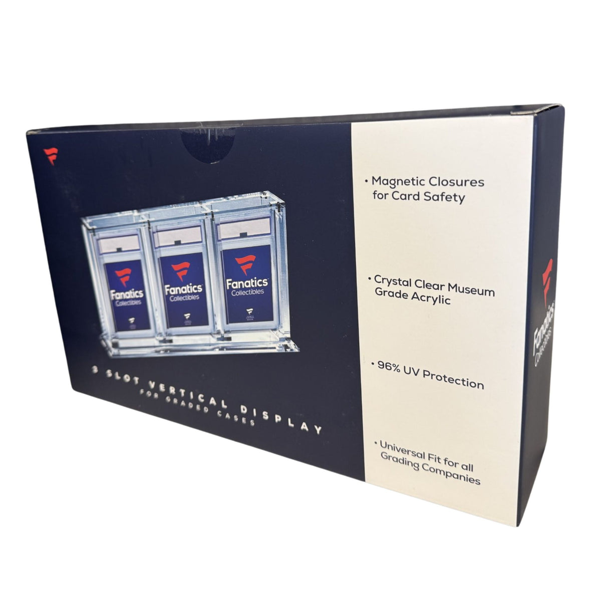 Fanatics 3 Slot Vertical Graded Acrylic Case