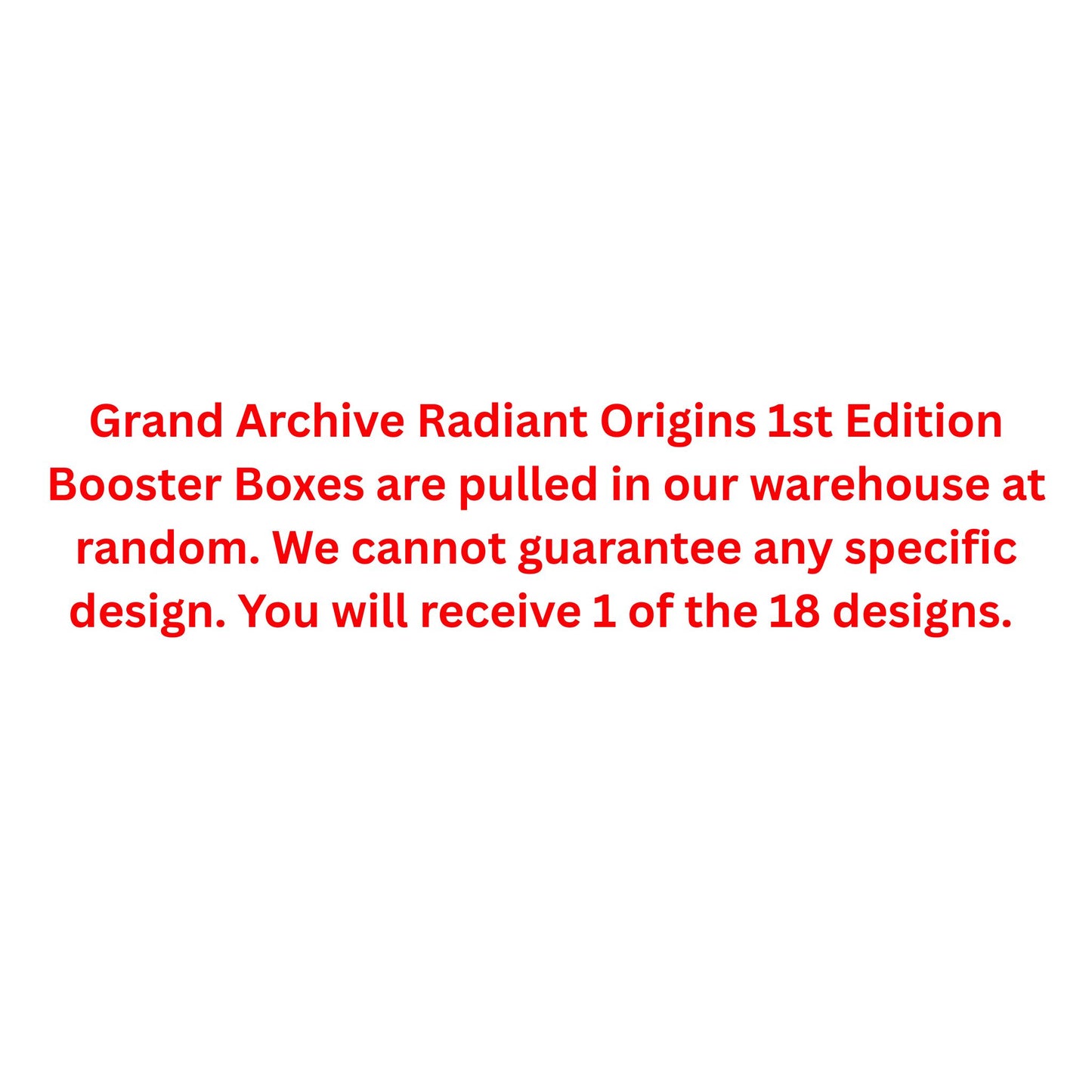 Grand Archive Radiant Origins 1st Edition Booster Box - Trading Card Market