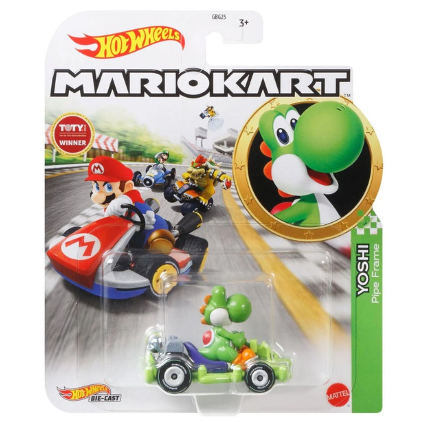 Hot Wheels Mario Kart Yoshi Pipe Frame Replica Die - Cast - Trading Card Market