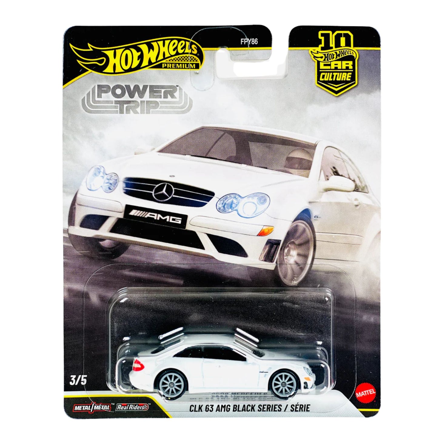 Hot Wheels Premium Culture Car Power Trip 2008 Mercedes - Benz CLK 63 AMG Black Series - Trading Card Market