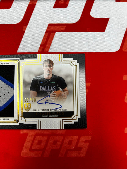 2025/26 Topps Definitive Cooper Flagg Rookie Patch Autograph RPA /10 Mavericks
