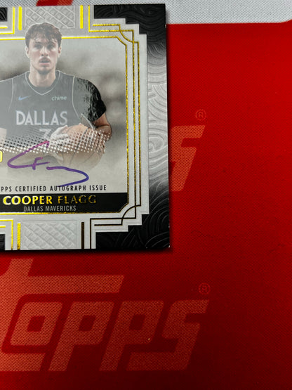 2025/26 Topps Definitive Cooper Flagg Rookie Patch Autograph RPA /10 Mavericks