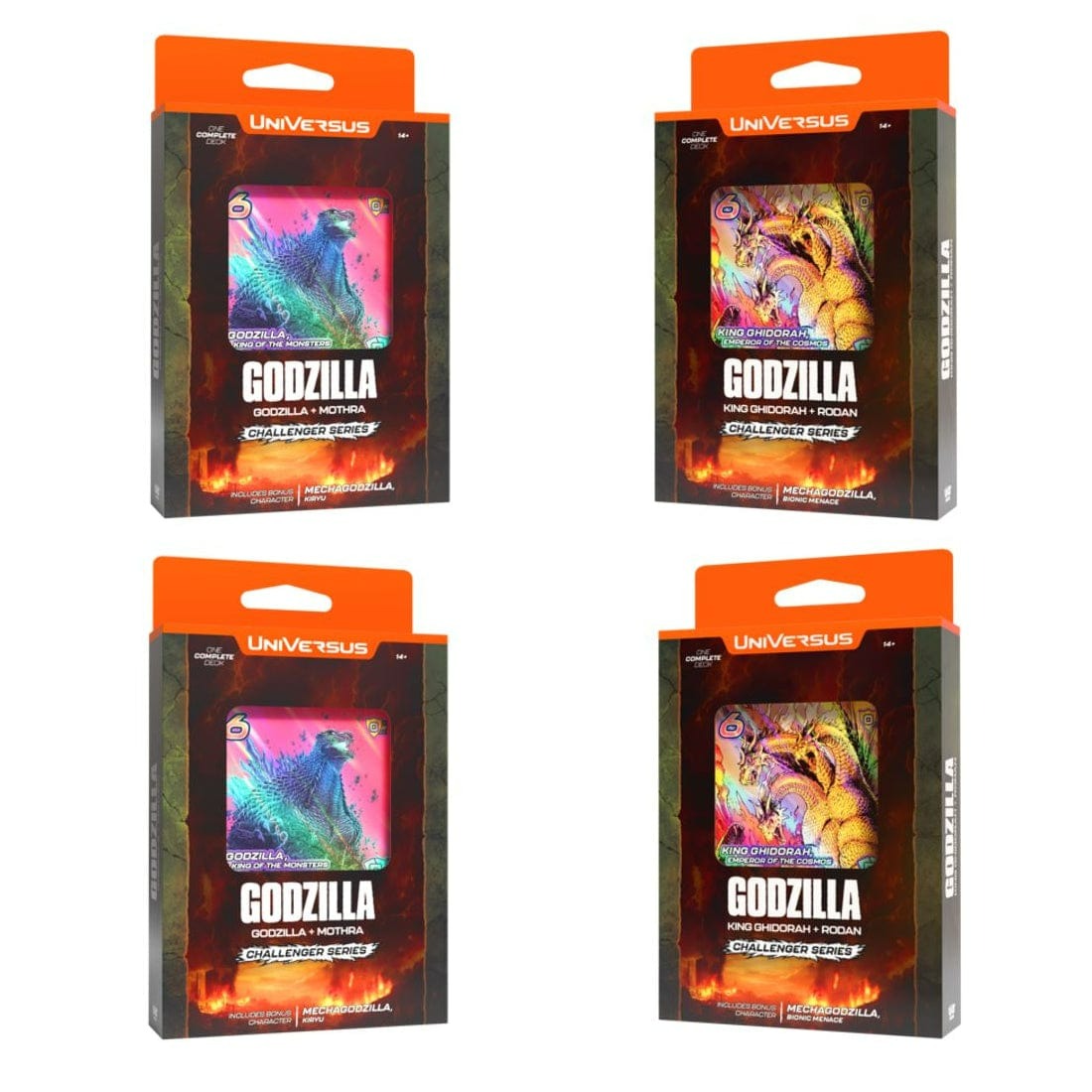 Universus Godzilla Challenger Series Assorted Display (4 Decks)