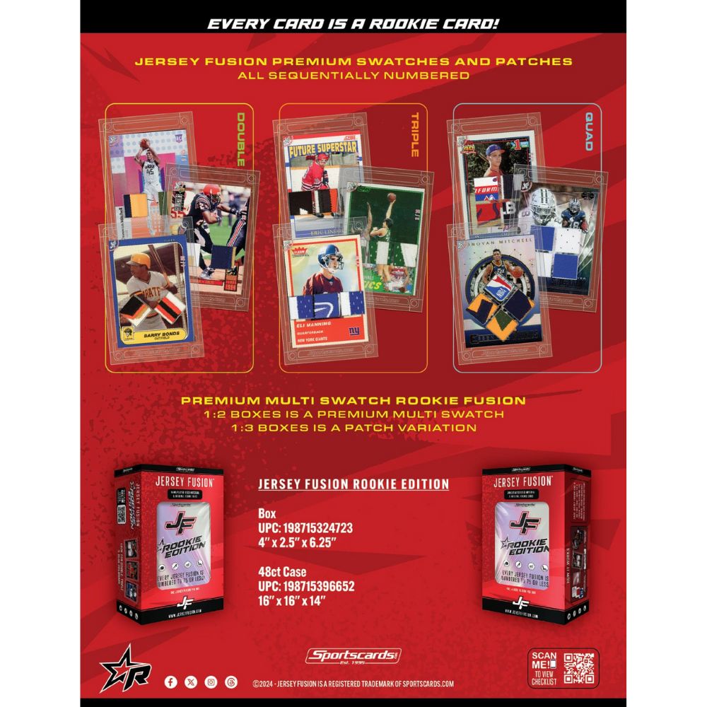 Jersey Fusion Rookie Edition Hobby Box (Back - to - School Sale) - Trading Card Market