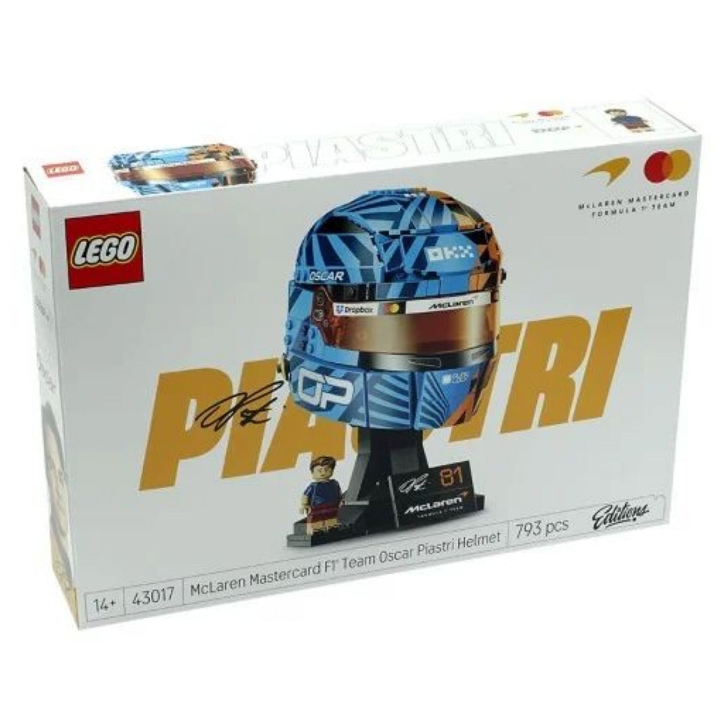 LEGO Editions Formula 1 McLaren Mastercard F1 Team Oscar Piastri Helmet