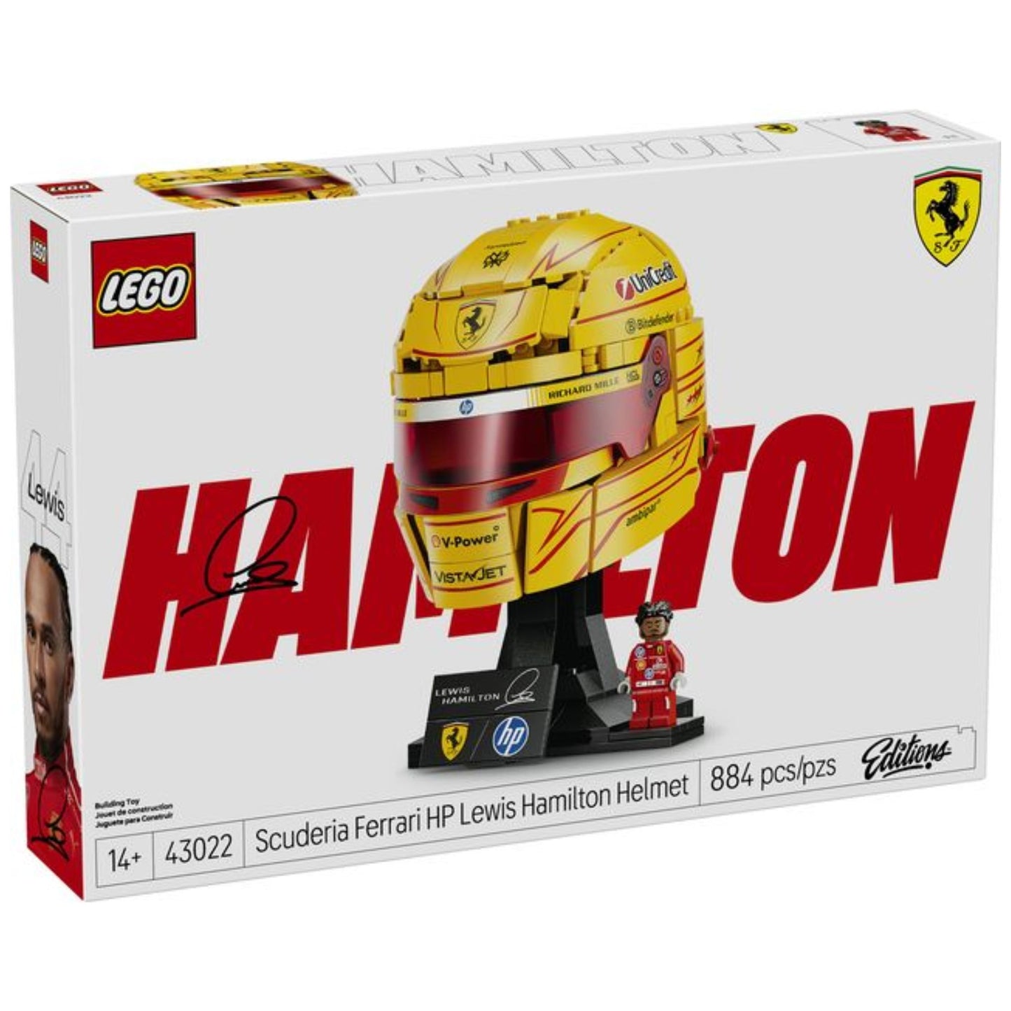 LEGO Editions Formula 1 Scuderia Ferrari HP Lewis Hamilton Helmet - Trading Card Market
