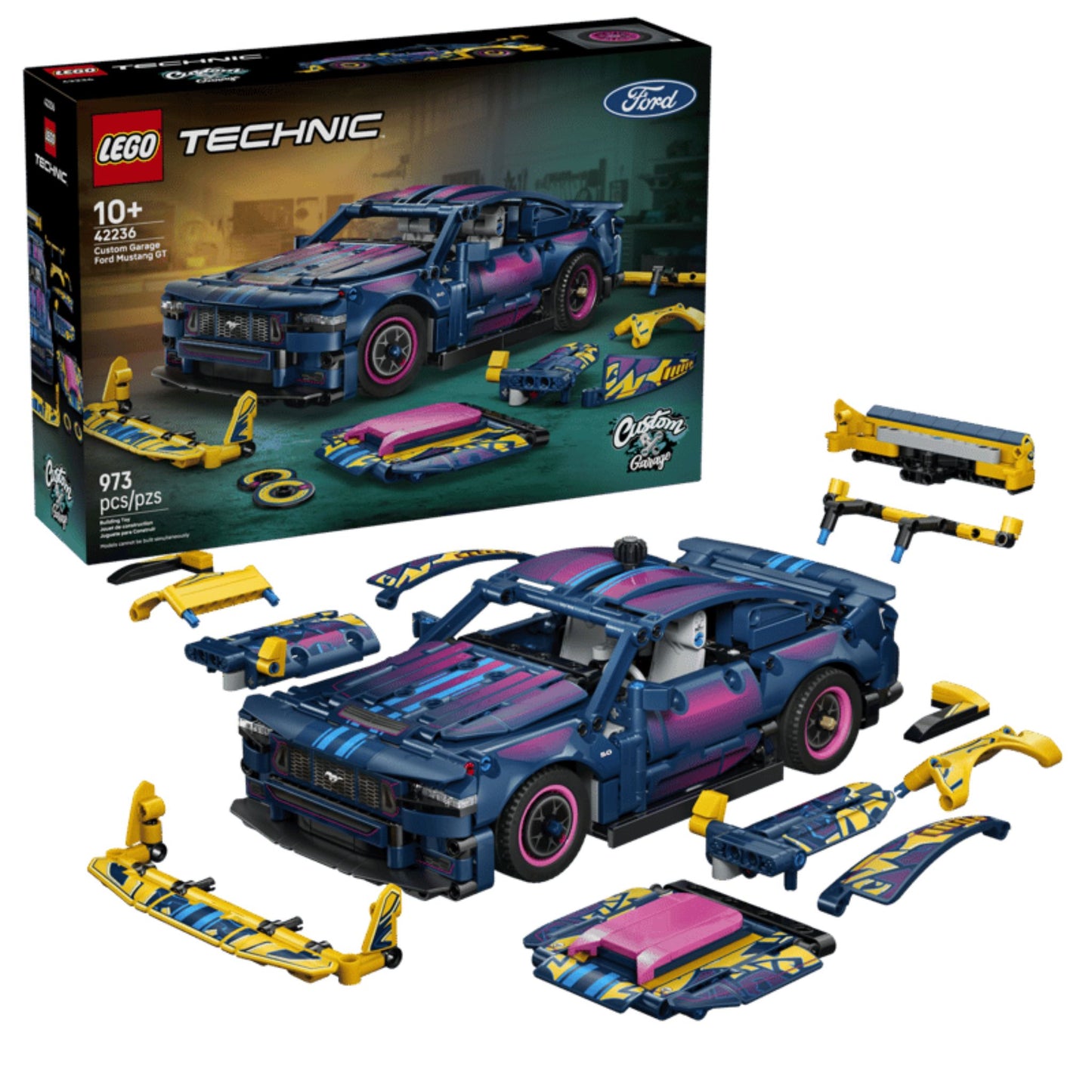 LEGO Technic Custom Garage Ford Mustang GT Car