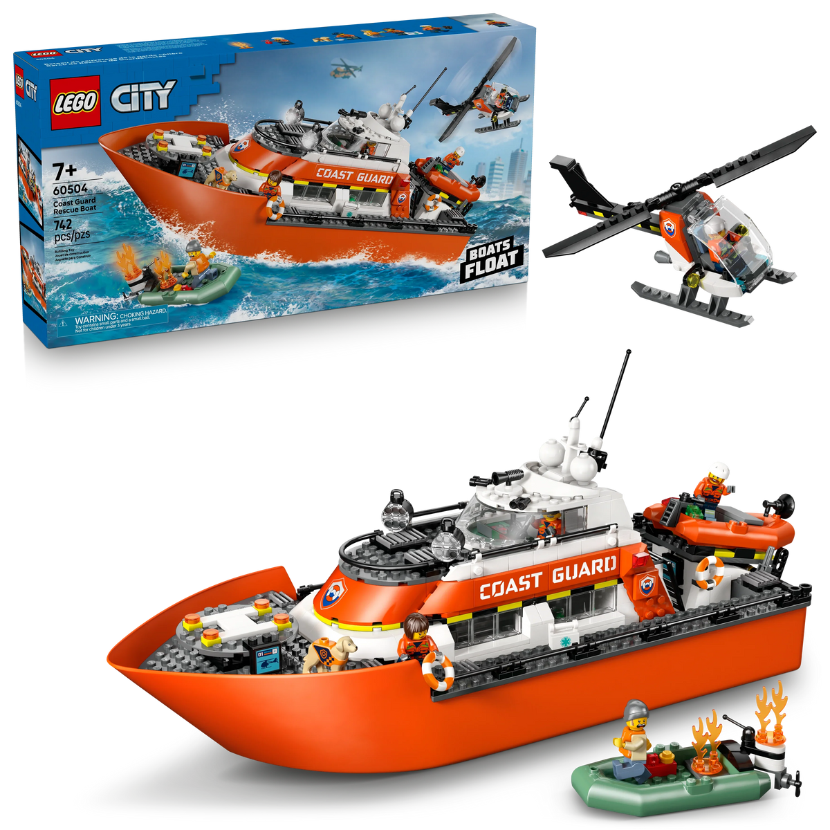 LEGO City Exploration Coast Guard Rescue Boat & Helicopter